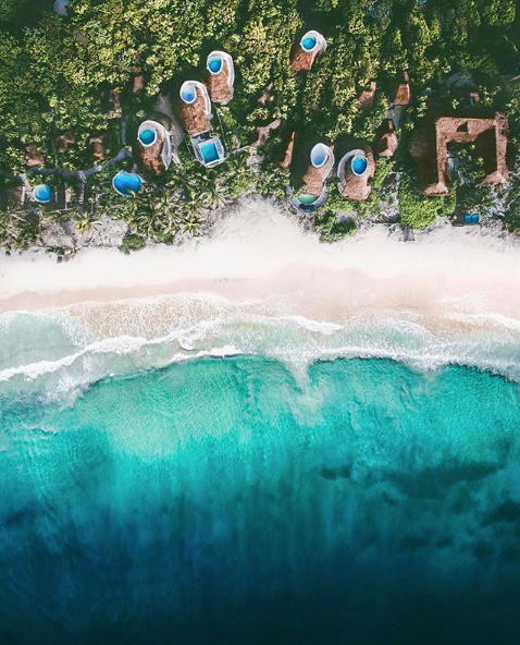 aerial tulum beach